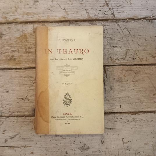 In teatro - F. Fontana - copertina