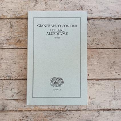 Lettere all'editore (1945-54) - Gianfranco Contini - copertina