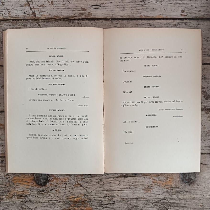 Il sole di Occhiverdi. Fiaba in tre atti e quattro quadri