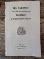 Del Tadolini e delle sue principali sculture