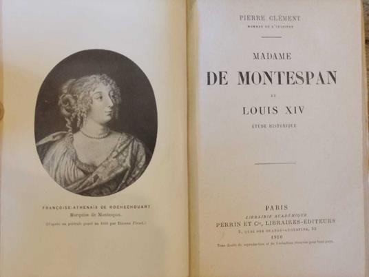 Madame de Montespan et Louis XIV - copertina
