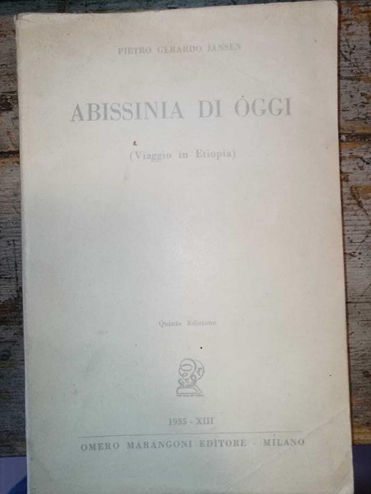 Abissinia di oggi - Pietro Gerardo Jansen - copertina
