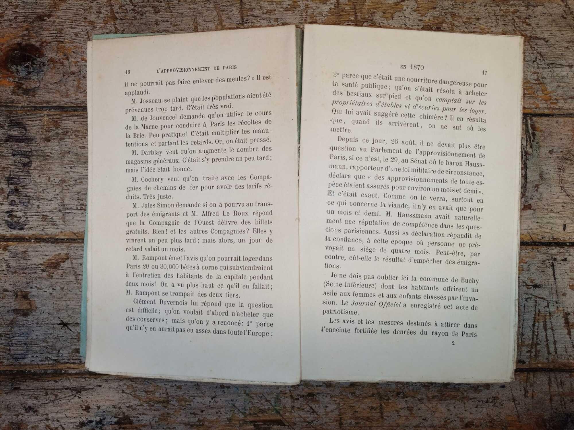L' approvisionnement de Paris en temps de guerre. Souvenirs et Prévisions