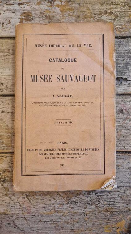 Catalogue du Musée Sauvageot - copertina