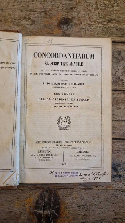 Concordatarium ss.scripturae manuale - copertina