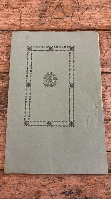 Lettera del conte Severino Servanzi.Collio al chiarissimo monsignore Giovanni Carlo Gentili - copertina