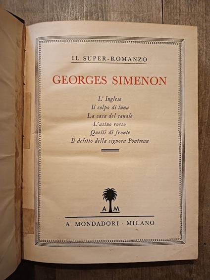 Romanzi - Georges Simenon - copertina