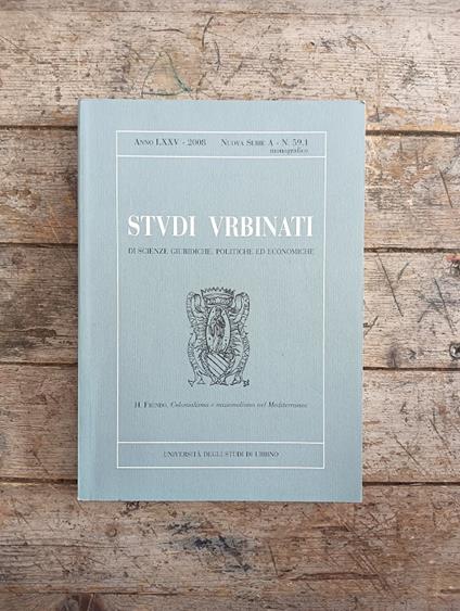 Studi Urbinati. Di scienze giuridiche, politiche ed economiche. 2008, n. 59,1 - copertina