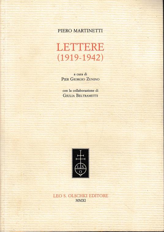 Lettere (1919-1942) - Piero Martinetti - copertina