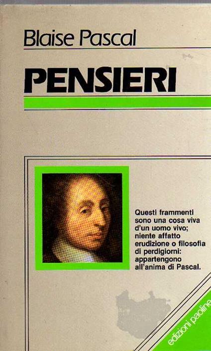 Pensieri - Blaise Pascal - copertina