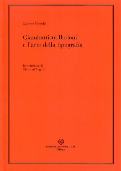 Giambattista Bodoni e l'arte della tipografia - copertina