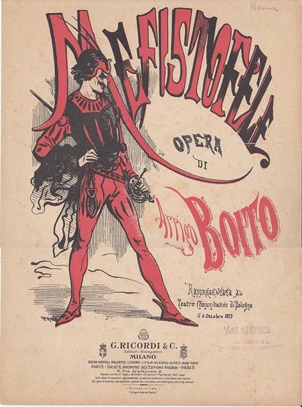 Mefistofele - Nenia Margherita Atto III - Arrigo Boito - copertina