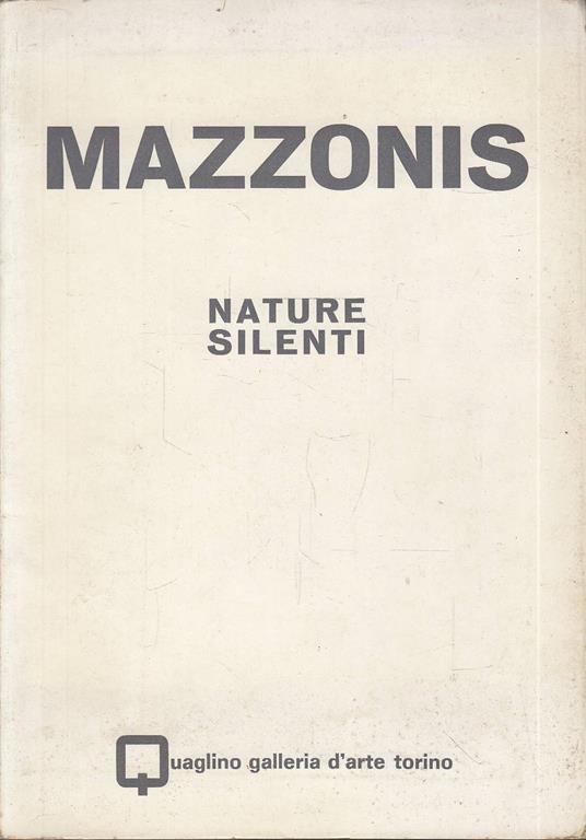 Mazzonis Nature silenti - copertina