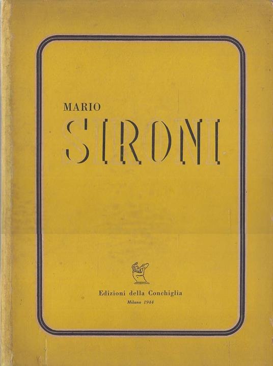 Mario Sironi - Luciano Anceschi - copertina