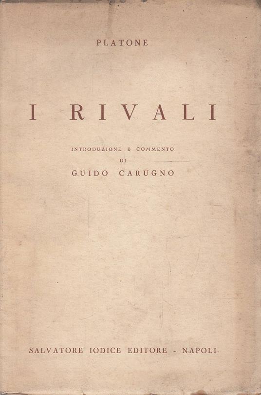 I rivali - Platone - copertina