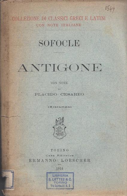 Antigone - Sofocle - copertina
