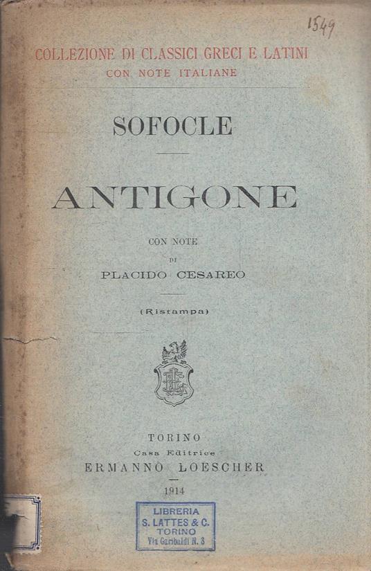 Antigone - Sofocle - copertina