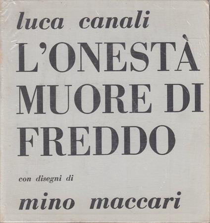 L' onestà muore di freddo - Luca Canali - copertina