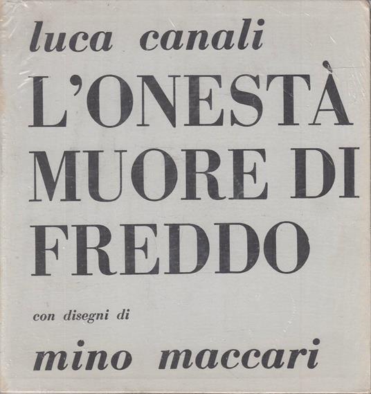 L' onestà muore di freddo - Luca Canali - copertina
