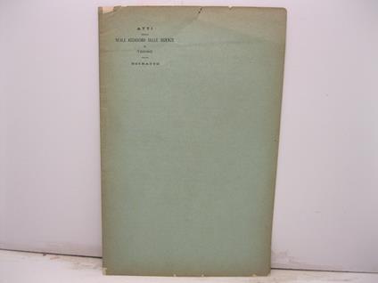 Giulio Camus e la sua opera botanica (1847-1917). Cenni biografici del Socio O. M. Estr. dagli Atti della R. Accad. delle Scienze di Torino. Vol. 52, 1916-1917. Adunanza del 29 Aprile 1917 - Oreste Mattirolo - copertina