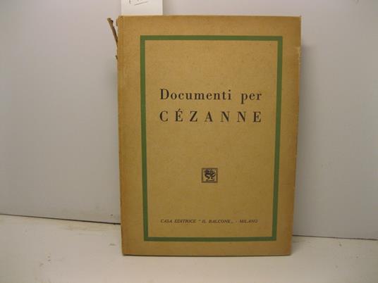 Documenti per Cezanne - Carlo Carrà - copertina