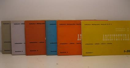 Indicatori bibliografici illustrati D.E.I. Schedario di architettura. Urbanistica, edilizia, interni, tecnica. Fascicolo 1, 3, 4, 5, 6, 7 - copertina