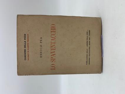 Lo spaventacchio - Enrico Pea - copertina