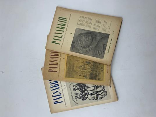 Paesaggio. Quaderni di letteratura e arte diretti da Mino Rosi. N. 1, 2, 3-4, 1946 (tutto il pubblicato) - copertina