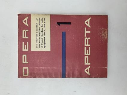 Opera aperta. Periodico di cultura. Anno I, n. 1, gennaio 1965 - copertina