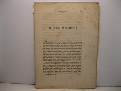 Pellegrino da S. Daniele - Giuseppe Campori - copertina