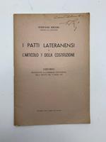 I patti lateranensi e l'articolo 7 della Costituzione. Discorso pronunciato all'Assemblea costituente nella seduta del 13 marzo 1947