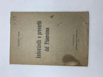 Indovinelli e proverbi del Pinerolese - copertina