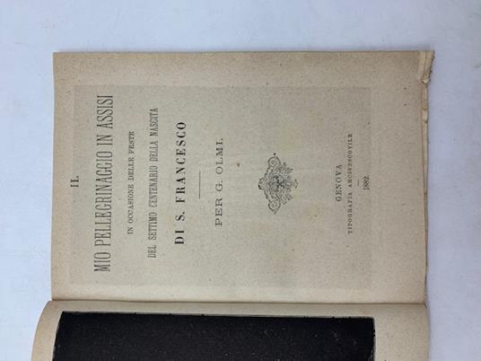 Il mio pellegrinaggio in Assisi in occasione delle feste del settimo centenario della nascita di S. Francesco - copertina