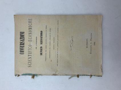 Conversazioni scientifico-economiche - Alessandro Arnaud - copertina