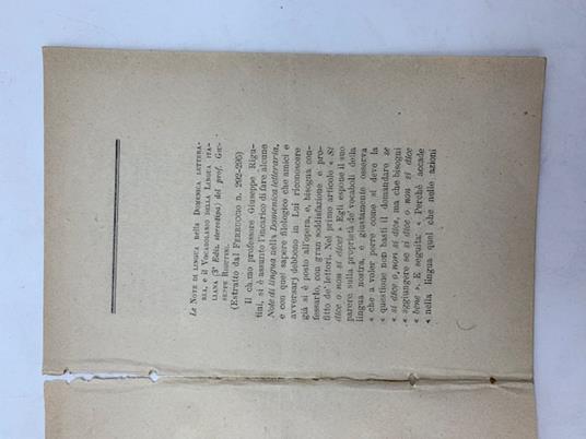 Le note di lingua nella Domenica letteraria e il Vocabolario della lingua italiana del Prof. Giuseppe Rigutini [Recensione] - Angelo Angelucci - copertina
