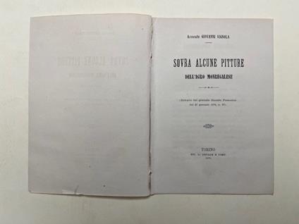 Sovra alcune pitture dell'Agro monregalese - Giovanni Vignola - copertina