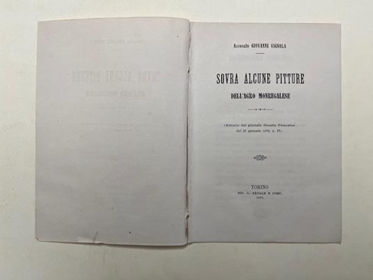 Sovra alcune pitture dell'Agro monregalese - Giovanni Vignola - copertina