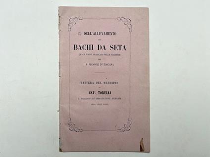 Dell'allevamento dei bachi da seta quale viene praticato nelle bacherie del B. Ricasoli in Toscana - copertina