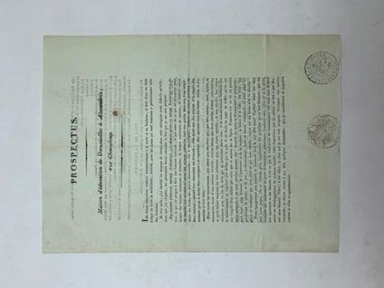 Prospectus. Maison d'education de Demoiselles a Alexandrie, rue Chasseloup - copertina