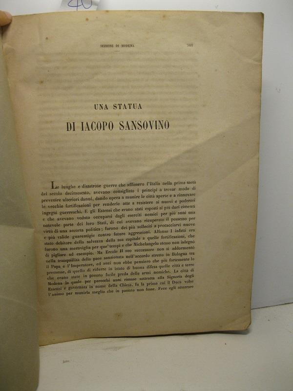 Una statua di Iacopo Sansovino