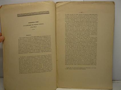 Frederic Diez et la philologie des langues romanes (1794-1894) - Wendelin Foerster - copertina