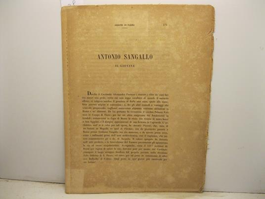 Antonio Sangallo il giovine - A. Ronchini - copertina