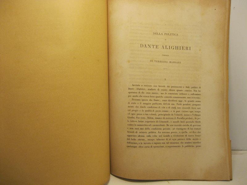 Della politica di Dante Alighieri. Discorso