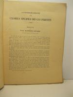 Considerazioni sul calorico specifico dei gas perfetti. Memoria letta nella sessione del 27 novembre 1921
