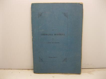 La Germania moderna - Carlo De Cesare - copertina