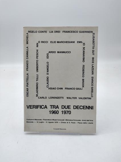 Verifica tra due decenni 1960 1970 - Elverio Maurizi - copertina
