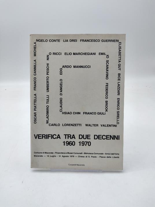 Verifica tra due decenni 1960 1970 - Elverio Maurizi - copertina
