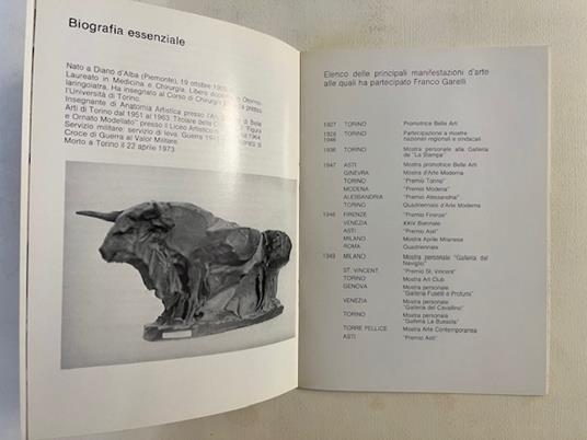 Franco Garelli. Terrecotte e ceramiche. Galleria Pirra Ceramiche, 1982 - Angelo Dragone - copertina