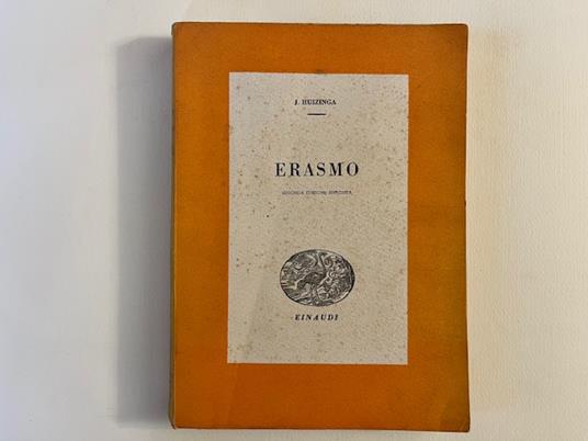 Erasmo - Johan Huizinga - copertina