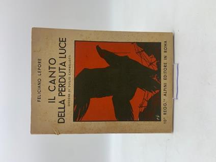 Il canto della perduta luce - copertina